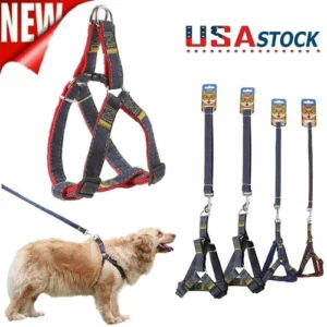Dog Pet Vest Harness Leash Collar Set No Pull Adjustable for Small/Medium/L/XL