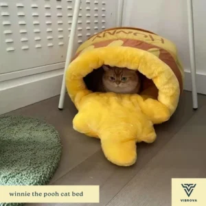 NEW LISTINGWinnie the Pooh-Inspired Cat Bed | Honeypot Cave Nest for Cozy Winter Comfort