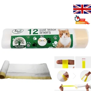 Cat Litter Tray Liners 15 pk Drawstring Bags Extra Strong Hygienic Roll 40x30cm