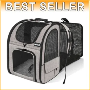 Stylish Expandable Pet Backpack with 4 Entrances for Easy Access & Ventilation