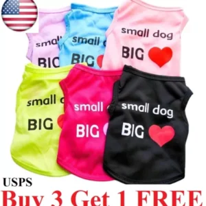 Pet Dog Clothes T Shirt Vest Clothing Puppy Cat Cute Printed Costume Apparel